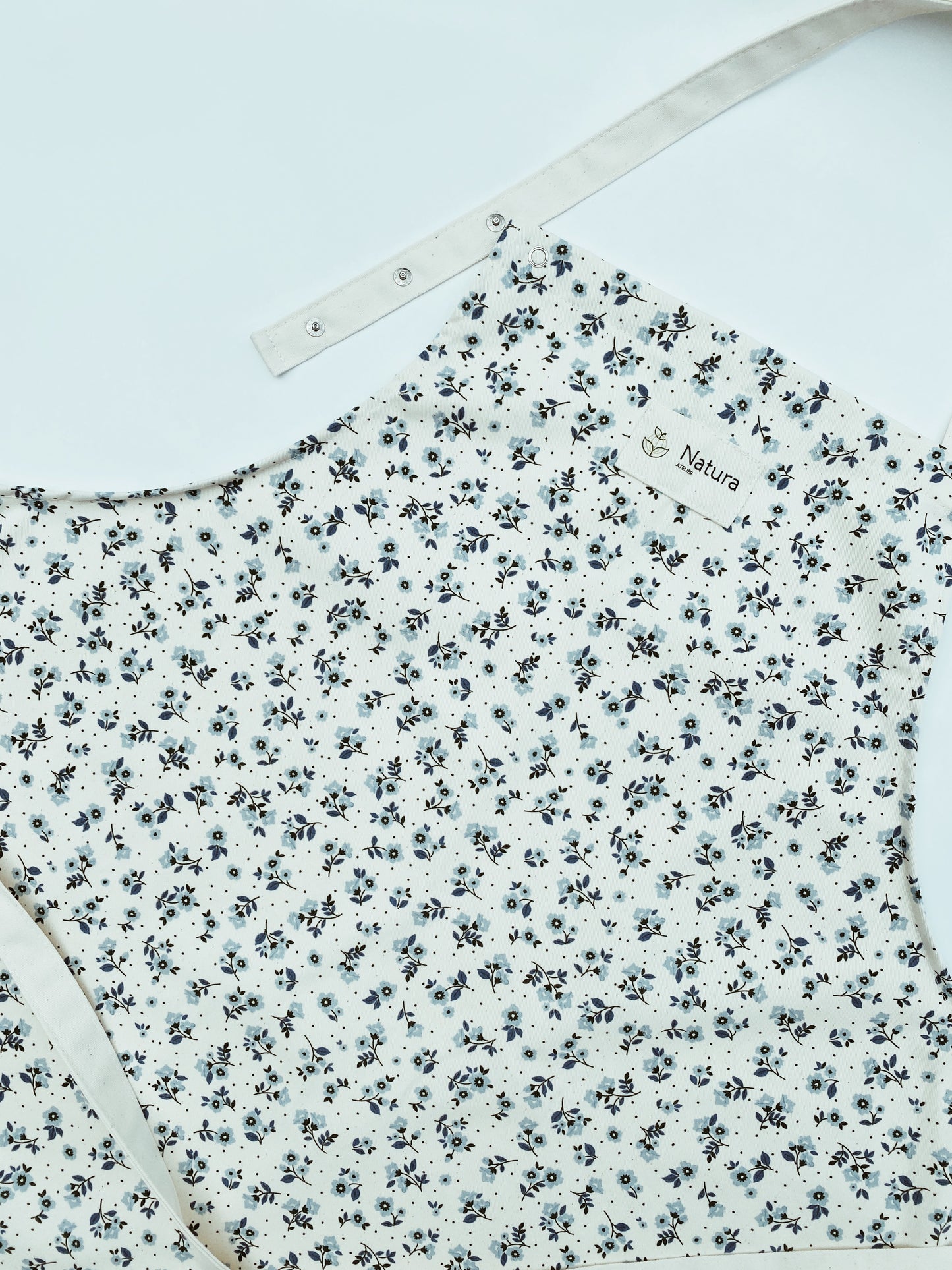 Cotton Kitchen Apron Forget- Me-Not