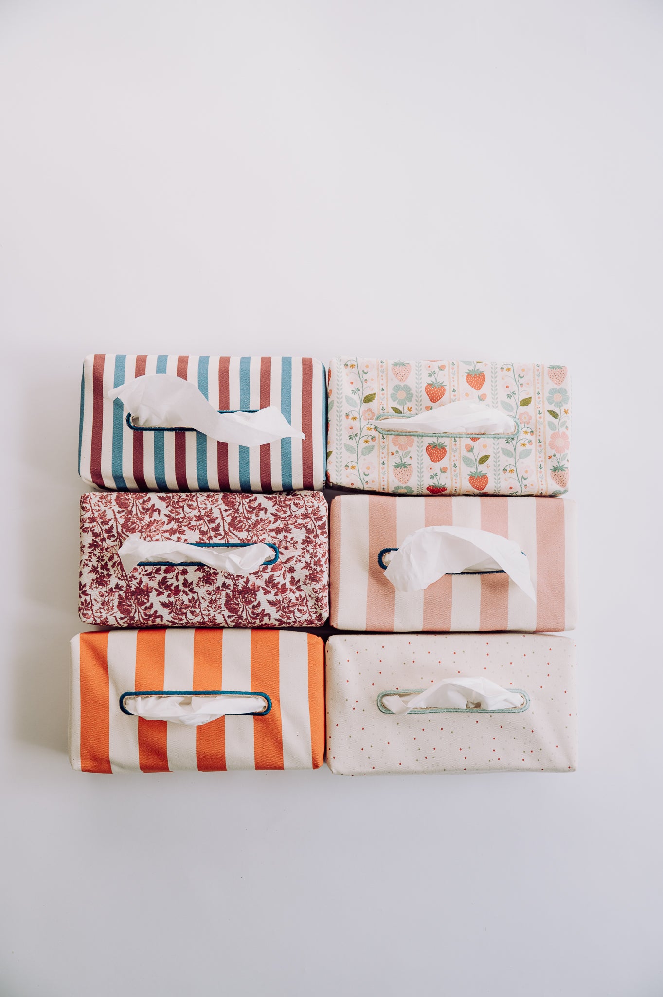 Tissue Box Cover- Pumpkin Stripes