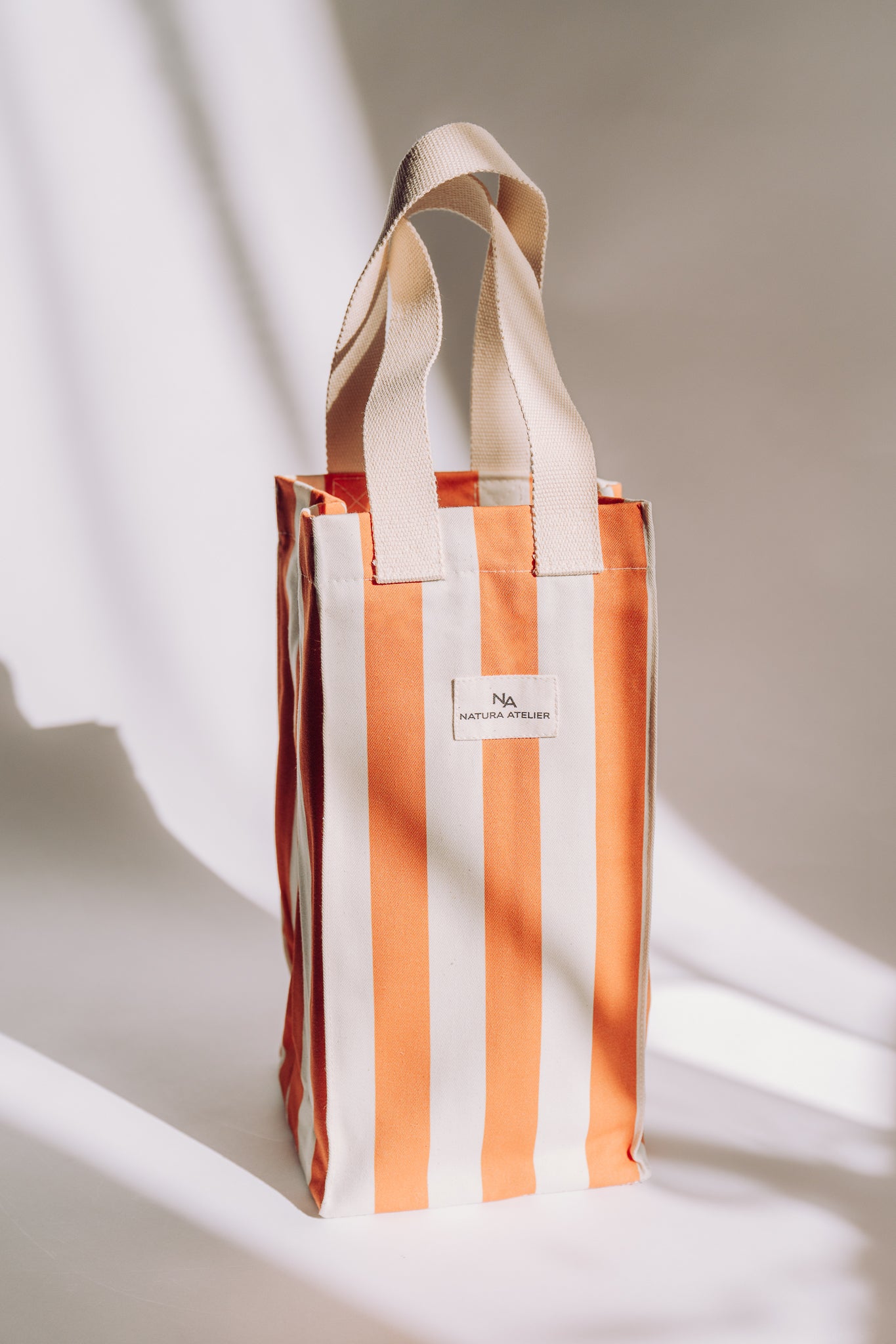 2 Bottle Bag - Pumpkin Stripes