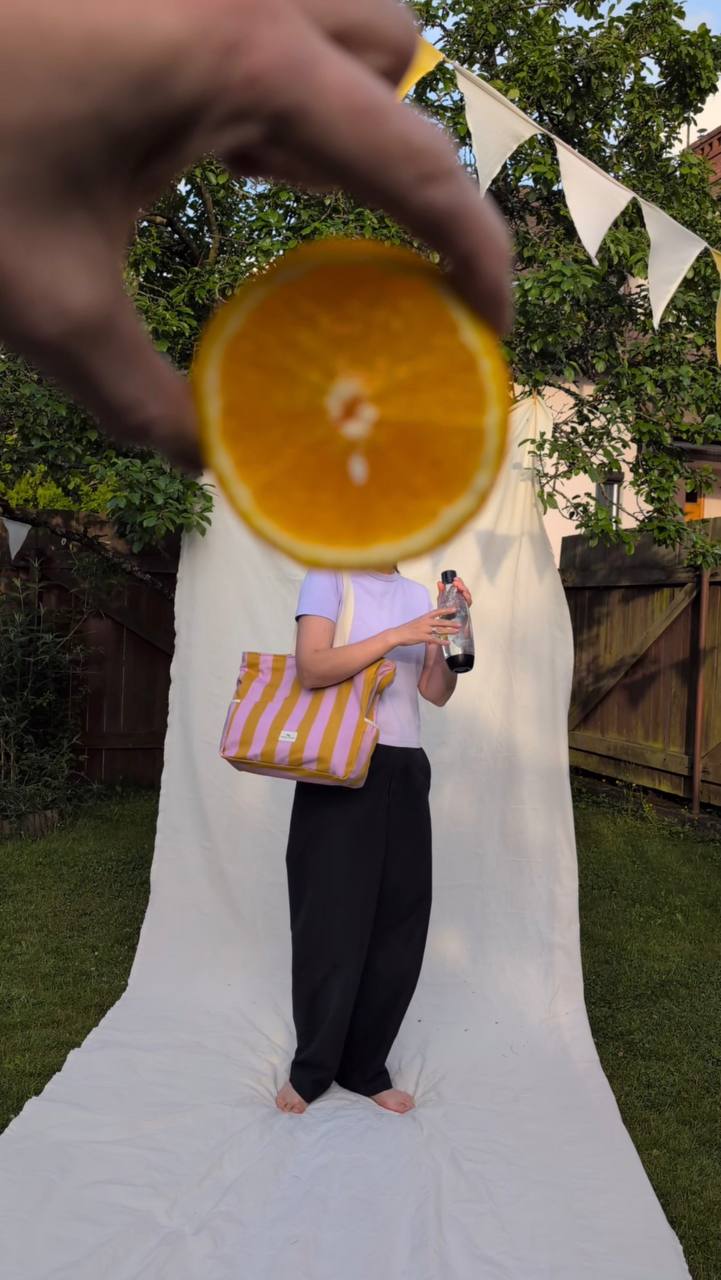 Analog Tote Bag - Apricot Sky