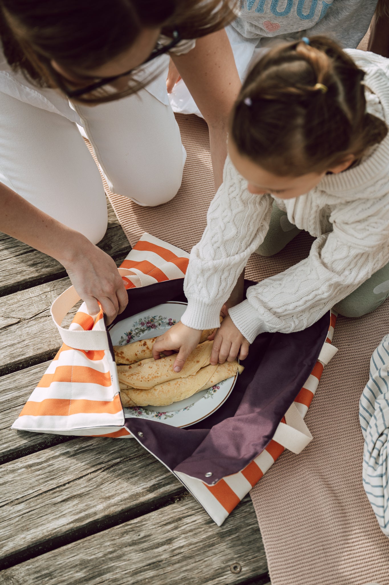 Cake Carrier Bag- Pumpkin Stripes