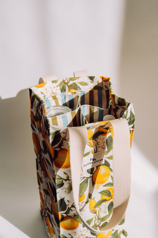 4 Bottle Bag- Lemons