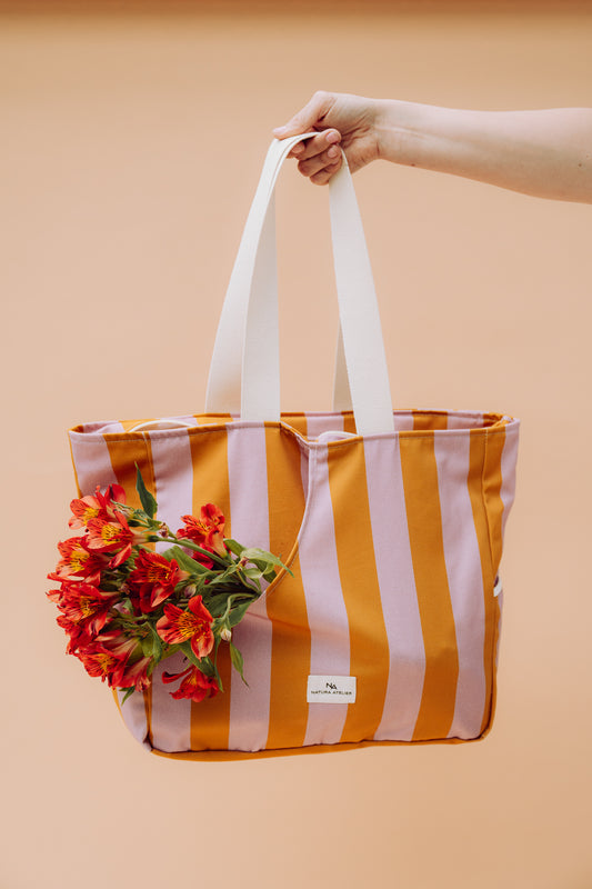 Analog Tote Bag - Apricot Sky