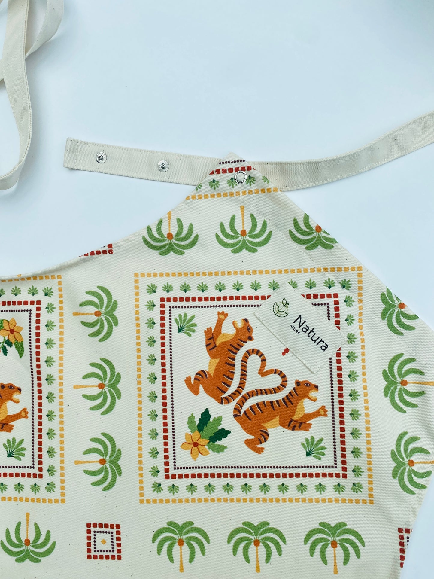 Kitchen Apron Hipnotic Tiger cotton neck tie naps