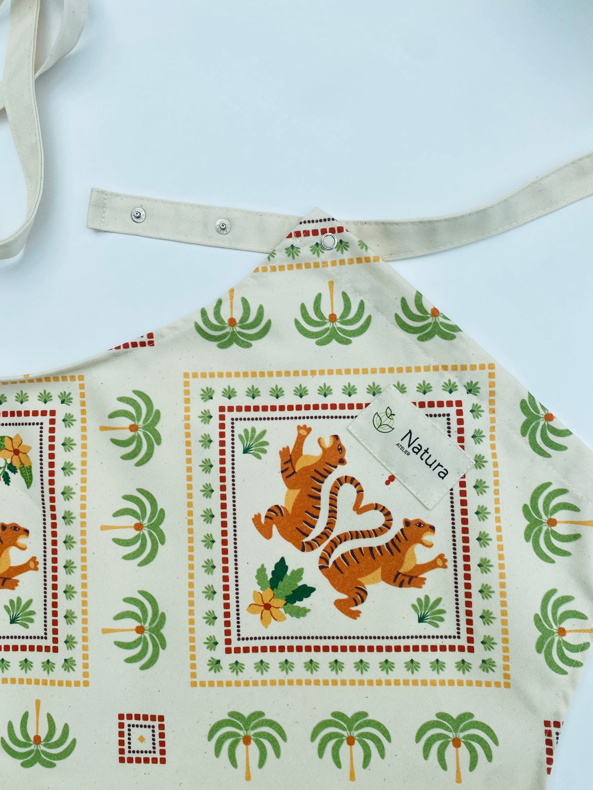 Kitchen Apron Hipnotic Tiger cotton neck tie naps