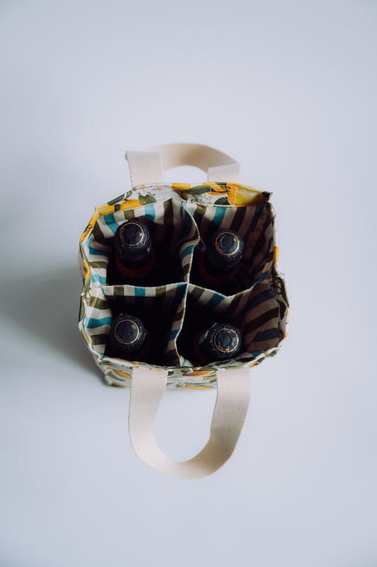 4 Bottle Bag- Lemons