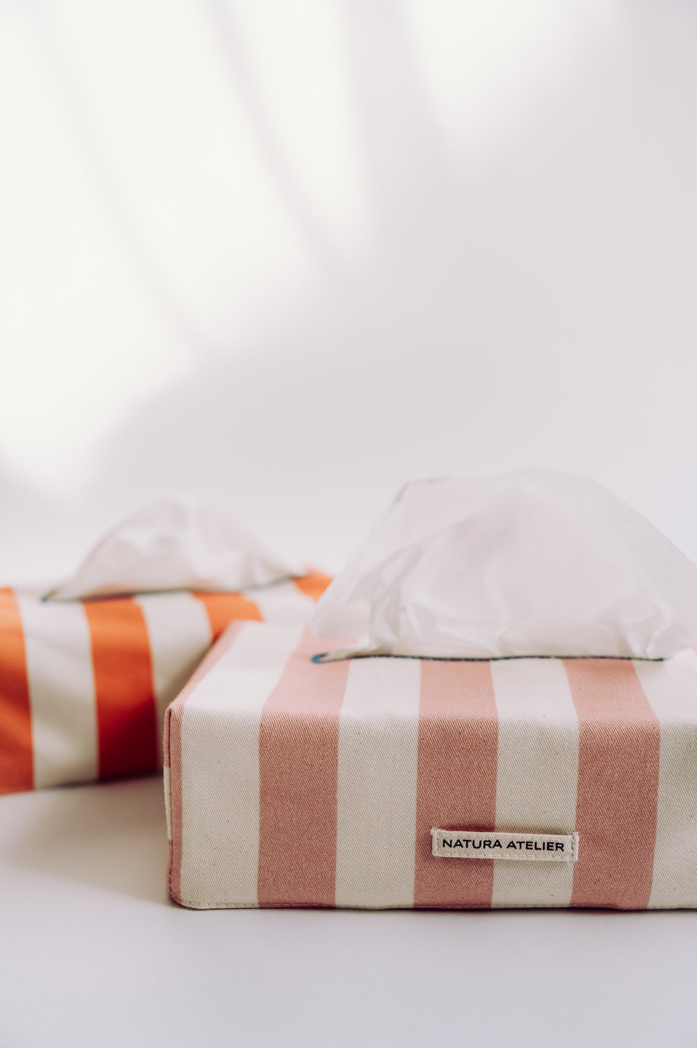 Tissue Box Cover- Pumpkin Stripes