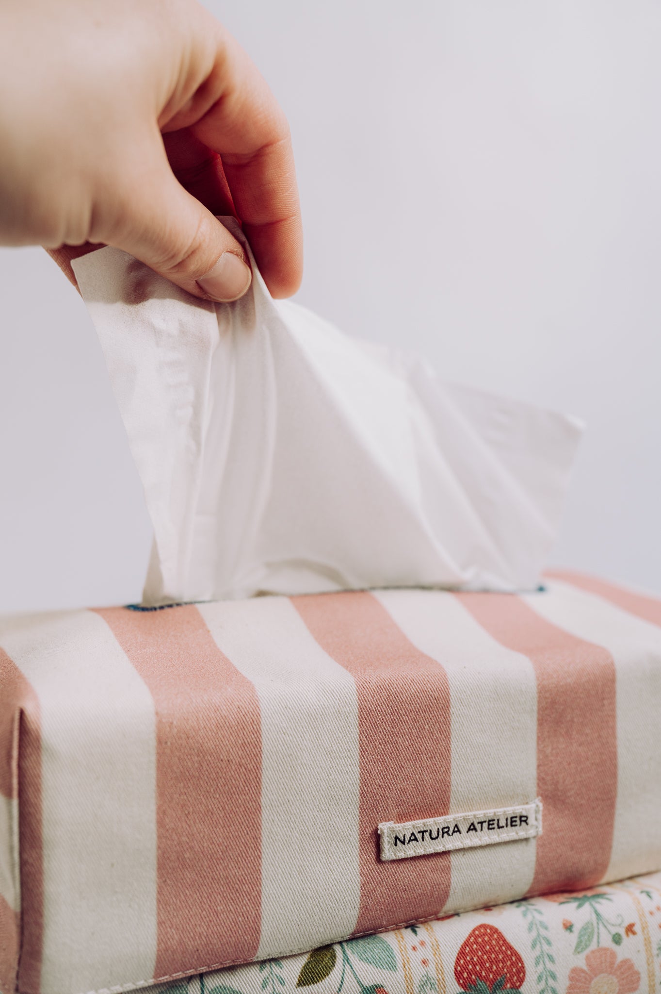 Tissue Box Cover- Pumpkin Stripes