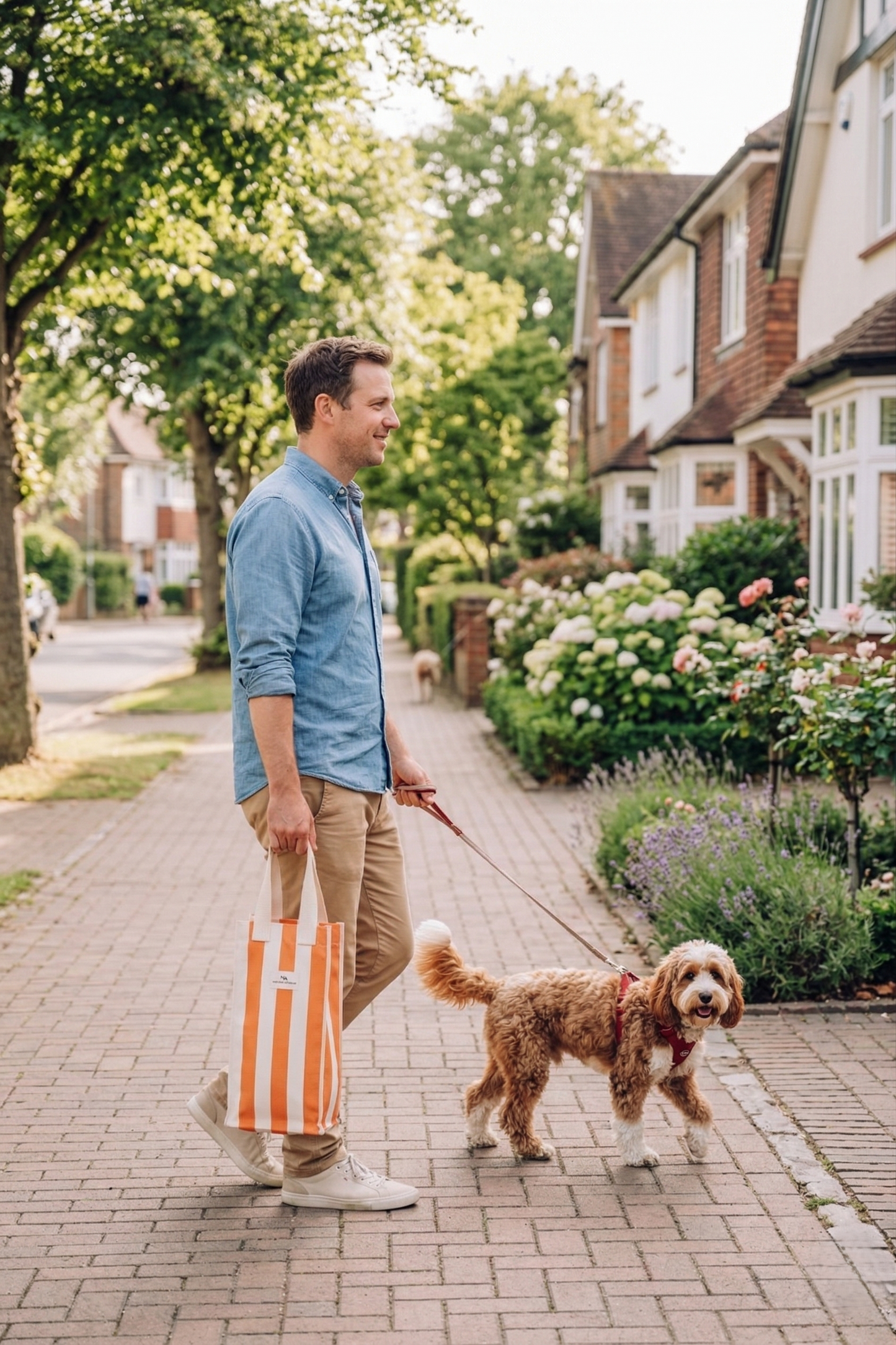 4 Bottle Bag- Pumpkin Stripes
