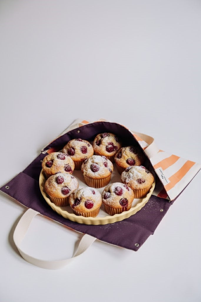 Cake Carrier Bag- Pumpkin Stripes