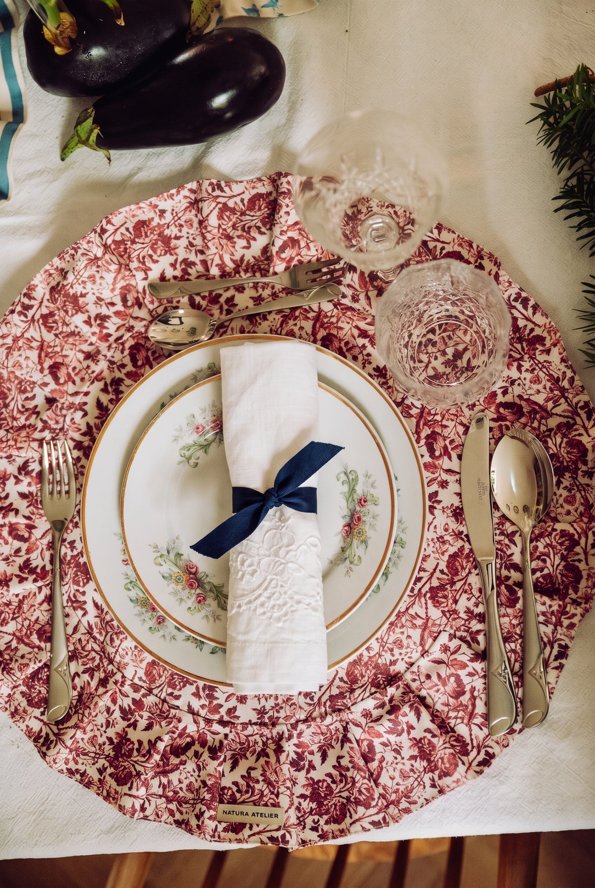 Okrągła Podkładka pod Talerze - Toile De Jouy