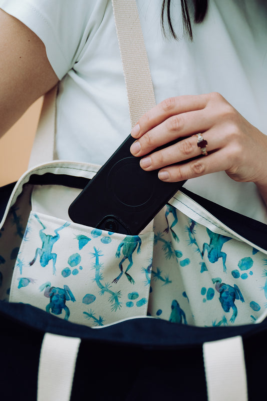 Analog Tote Bag - Navy Amphibian