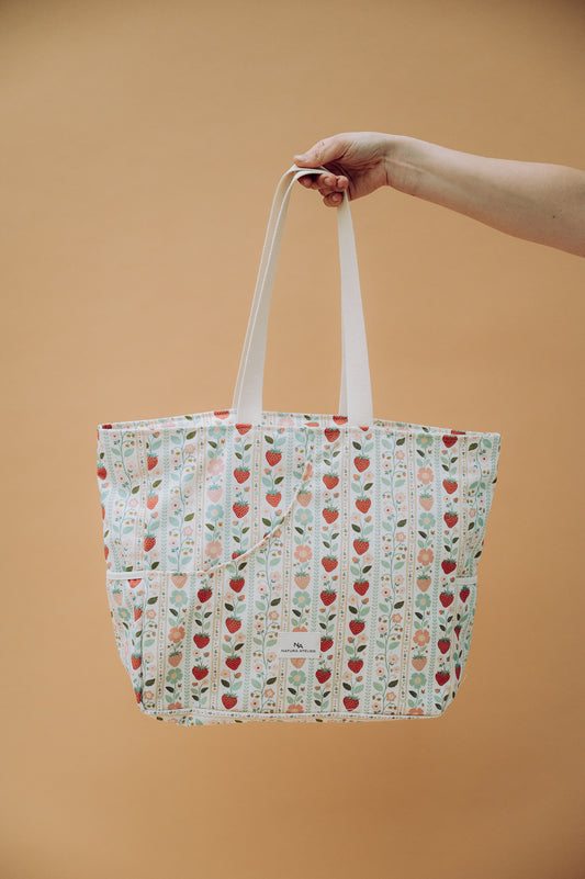 Analog Tote Bag - Vintage Strawberries