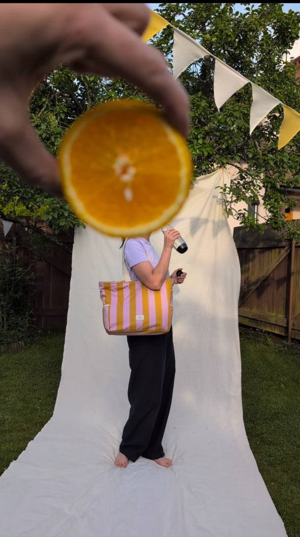 Analog Tote Bag - Apricot Sky
