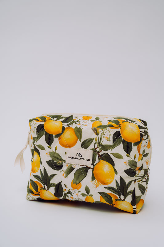 Kosmetyczka pikowana bawełniana Lemons