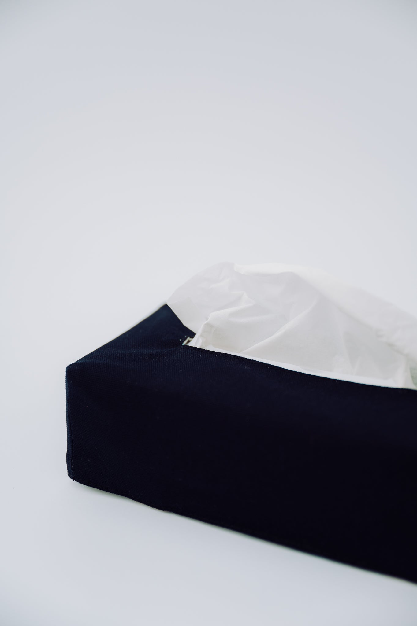 Taschentuchbox-Hülle aus Baumwolle – Bezug für Kosmetiktücherbox -  Navy Amphibian